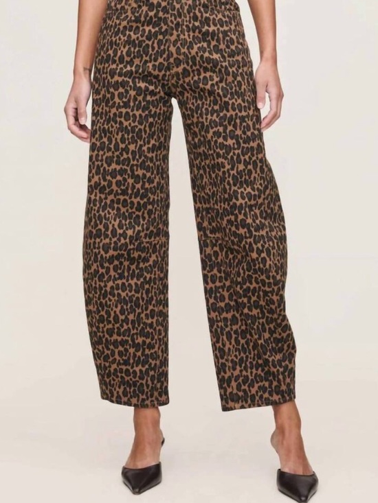 DL1961 Pants - DL1961 Leopard Print Barrel Leg Miro Pants